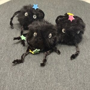 Handmade Crochet Soot Sprites (3) Bag Charm Keychain Inspired by Studio Ghibli